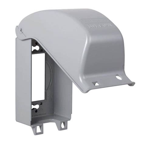 weatherproof electrical box gfci outlet cover vertical gray|exterior outlet cover home depot.